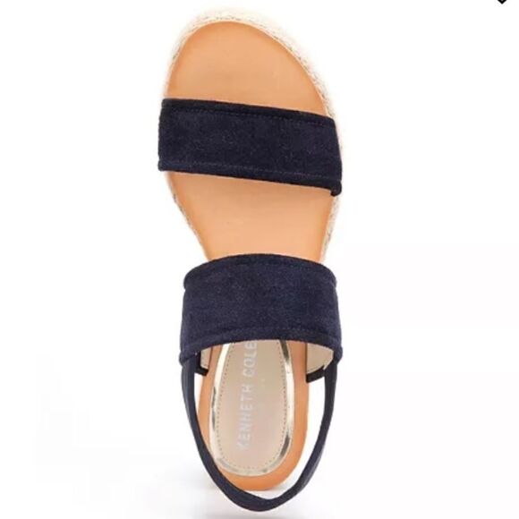 KENNETH COLE NEW YORK
Jules Suede Espadrille Platform Simple Sandals in Navy - Picture 11 of 13